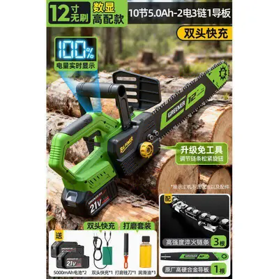 Lvlin Rechargeable Electric Chainsaw High-Capacity Lithium Battery - 12