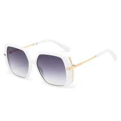 Unisex Large-Frame Sunglasses, Contrast Color Design - 7