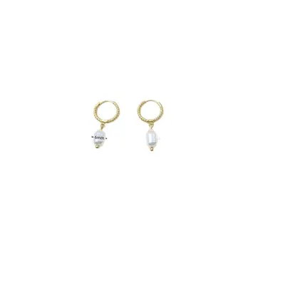 Pearl earrings for women, water drop pendant, open clip