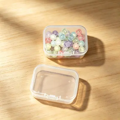 5.5cm拼豆盒pp塑料透明包装盒小物料盒带盖零件首饰收纳盒长方形 - 4