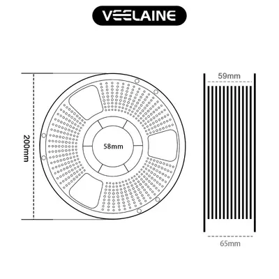 Weilai PLA Basic PLA+ пластик для 3D-печати, высокая прочность, простота печати, совместим с Bambu Lab AMS, Creality