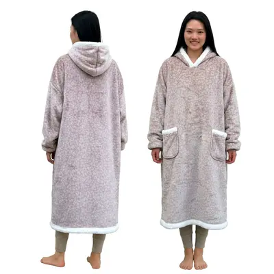 Tie-Dye Hooded Wearable Blanket, Sherpa, Flannel - 9