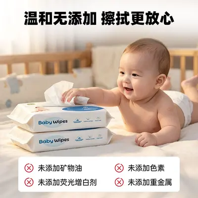 Lemiqi Baby Wet Wipes, Pure Water, Fragrance-Free, Large Pack