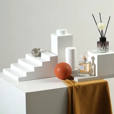 Photography geometry photo scene white small square cuboid box product photography background decoration arrangement