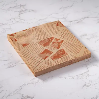 Grenzüberschreitendes Ölpapier für Hähnchen Frittiertes Burgerpapier Ölpapier Ölabsorbierendes Papier Kochöl-Papier Sandwich-Verpackungspapier Zeitungsstil - 7