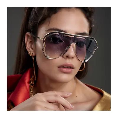 One-Piece Large Frame Toad-Shaped Y2K Sunglasses - 3