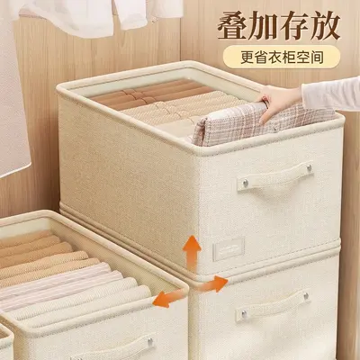 Fabric drawer clothing storage organizer for wardrobe - 3