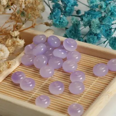 5x8 mm Abacus Bead, Imitation Jade, Flat Spacer Bead - 9