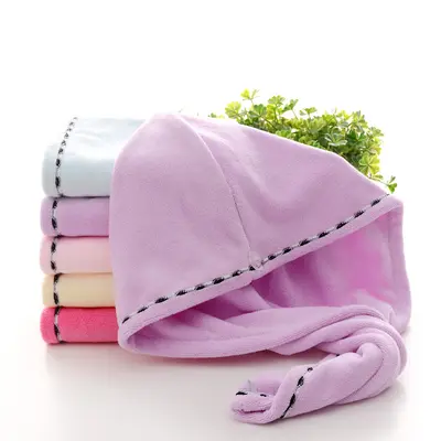 Mikrofiber Sevimli Duş Başlığı Kuru Saç Bonesi Kadın Kalınlaşmış Süper Emici Çabuk Kuruyan Kafa Kuru Saç Havlusu Üreticisi Toptan