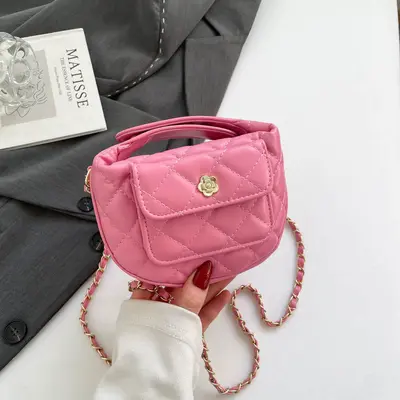 Women's PU Handbag with Diamond Quilted Pattern, Single Shoulder Crossbody Bag 2025 - 9