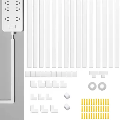 PVC Surface-Mounted Cable Trunking Set, Flame-Retardant, Self-Adhesive - 11
