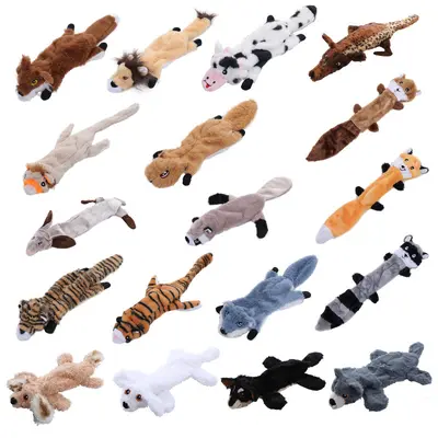 Leather Shell Plush Dog Toy, Bite-Resistant Interactive Chew Toy - 6