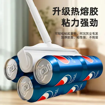 Lint roller with retractable long handle, extra-large - 5