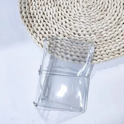Passhülle transparent Polka-Dot mit Reißverschluss