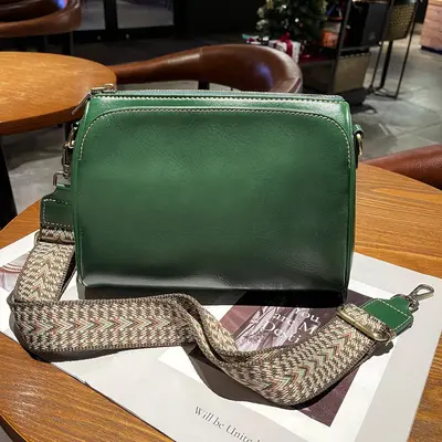Retro Leather Underarm Bag, Vegetable-Tanned Cowhide Crossbody, Model 776 - 11