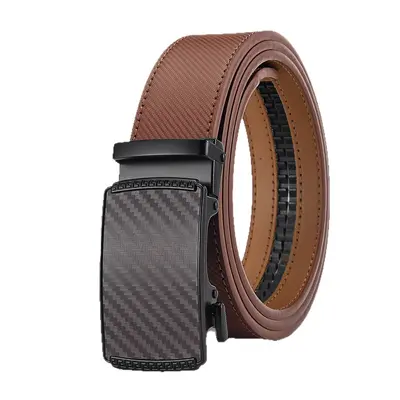 Foreign trade cross-border automatic buckle belt men's leather belt buckle male genuine leather youth business automatic buckle matte