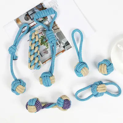 Bite-Resistant Knotted Cotton Rope Dog Toy