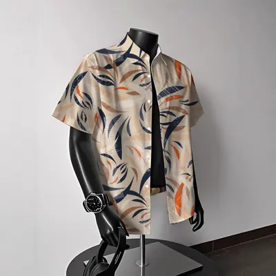 Hong Kong style vintage Hawaiian American short sleeve floral shirt men's summer casual trendy beach couple shirt - 11