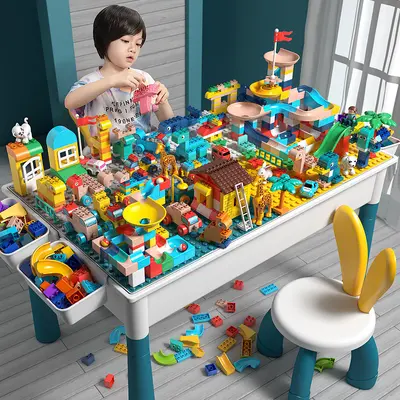 Large Compatible Building Block Table for Children, Educational Play Table - 3