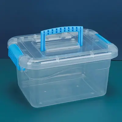 Plastik saklama kutusu oyuncak saklama kutusu ev gardırop kapaklı yapı taşı çorap saklama kutusu çamaşır boncuk kutusu - 4