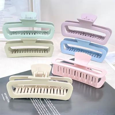 Hot selling Korean style lake chain ribbon large hair claw clip for bath and styling, fashionable back of head, factory approved. - 10
