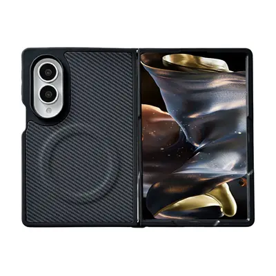 Samsung Galaxy Z Flip 8/7/6 ve Z Fold 8 Ultra için kohlefaser manyetik kılıf