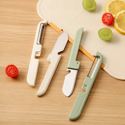 Portable 2-in-1 fruit knife and peeler - 1