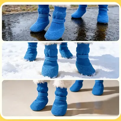 Non-Slip Waterproof Dog Shoes with Soft Sole - 4