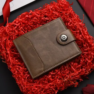 Men's Short Wallet, Large Capacity, Multi-Card Slots - 8