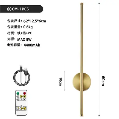 360° Rotatable Magnetic LED Wall Light with Remote Control and Dimmer - 10