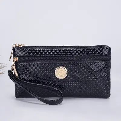 Daiouya'nın yeni crossbody debriyajı Kore tarzı kadın çift kullanımlı küçük çanta çift fermuarlı çok fonksiyonlu kadın cep telefonu çantası