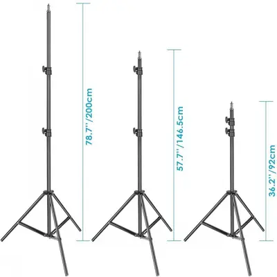 2.1 metrelik tripod telefon standı, dolgu ışıklı, akıllı telefonlar ve tabletler için çok fonksiyonlu zemin standı, canlı yayın standı.