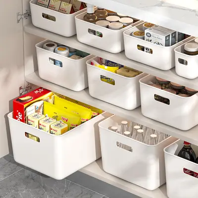 Desktop storage organizer box for snacks and cosmetics - 1
