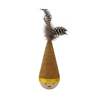 Игрушка для кошек Weeble для самостоятельной игры, снятия скуки и сжигания энергии, дразнилка-мяч с перьями для котят, товары для домашних животных, производитель - 9