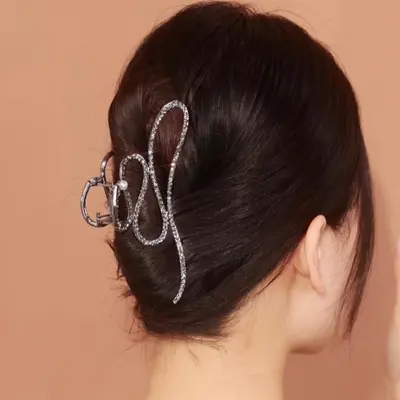 Hochwertige geometrische minimalistische Haarspange, große Haarspange für voluminöses Haar, Haarspange für den Hinterkopf im Internet-Star-Stil, Haarspange mit Haifischklemme - 3