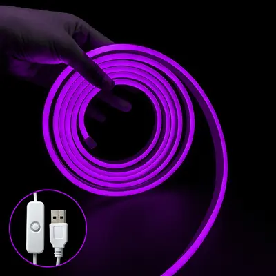 USB Neon Işık Şerit, 5V, Kısılabilir, Su Geçirmez, Sıcak Beyaz - 13