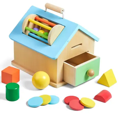 Ahşap Montessori Zeka Kutusu Ball Oyuncağı