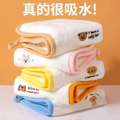 Wholesale baby home face towel newborn child face washing super soft small square towel handkerchief baby bath drool towel