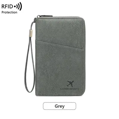 RFID passport holder, anti-magnetic zip case - 10