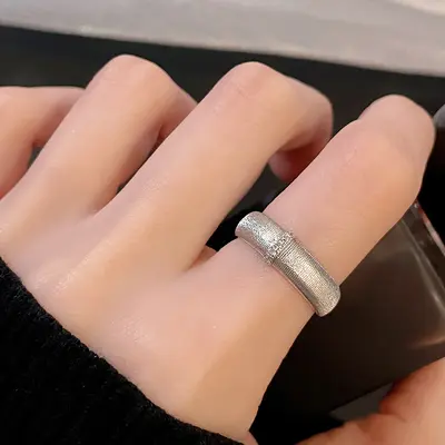 S925 sterling silver adjustable ring for women, vintage style - 13