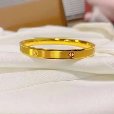 Sand gold diamond pattern bracelet women simulated