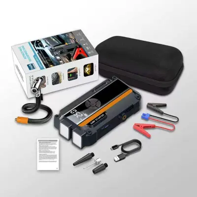 12V Notfall-Starthilfe Powerbank, für Handy und Auto - 8