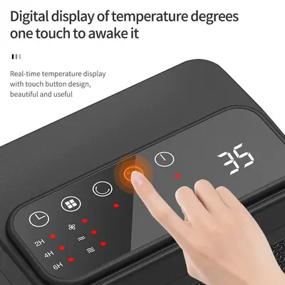 Desktop Fan Heater with PTC and Graphene, Fast Heating, Quiet - 5