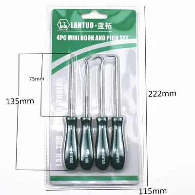 4-teiliges Simmerringabzieher-Set mit O-Ring-Haken