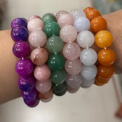 Natürliches Achat-Kristallarmband, DIY-Schmuckperlen, Farbige Perlen