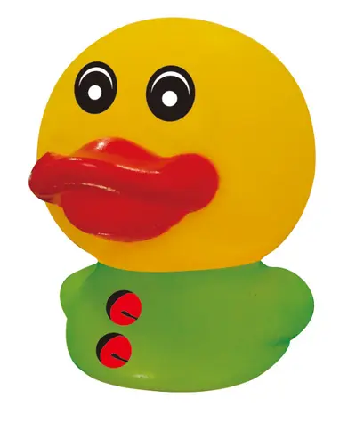 Vinyl Yellow Duck Water Toy, Squeezable with Sound, DIY - 10