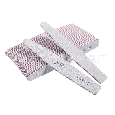 Double-Sided Nail File, Half-Moon Shaped Nail Buffer Tool - 9