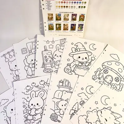 12色丙烯马克笔套装涂色本绘画工具DIY手绘填色成人解压创意礼物 - 10