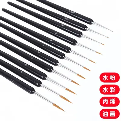 Fine art outline brush set, soft bristle watercolor acrylic