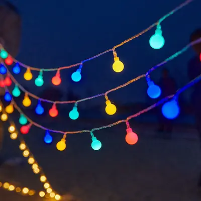 LED küçük renkli ışık dize durak yıldız ışığı kamp tarzı atmosfer ışık dize Noel açık hava festivali dekoratif ışık yanıp sönen ışık pil - 10